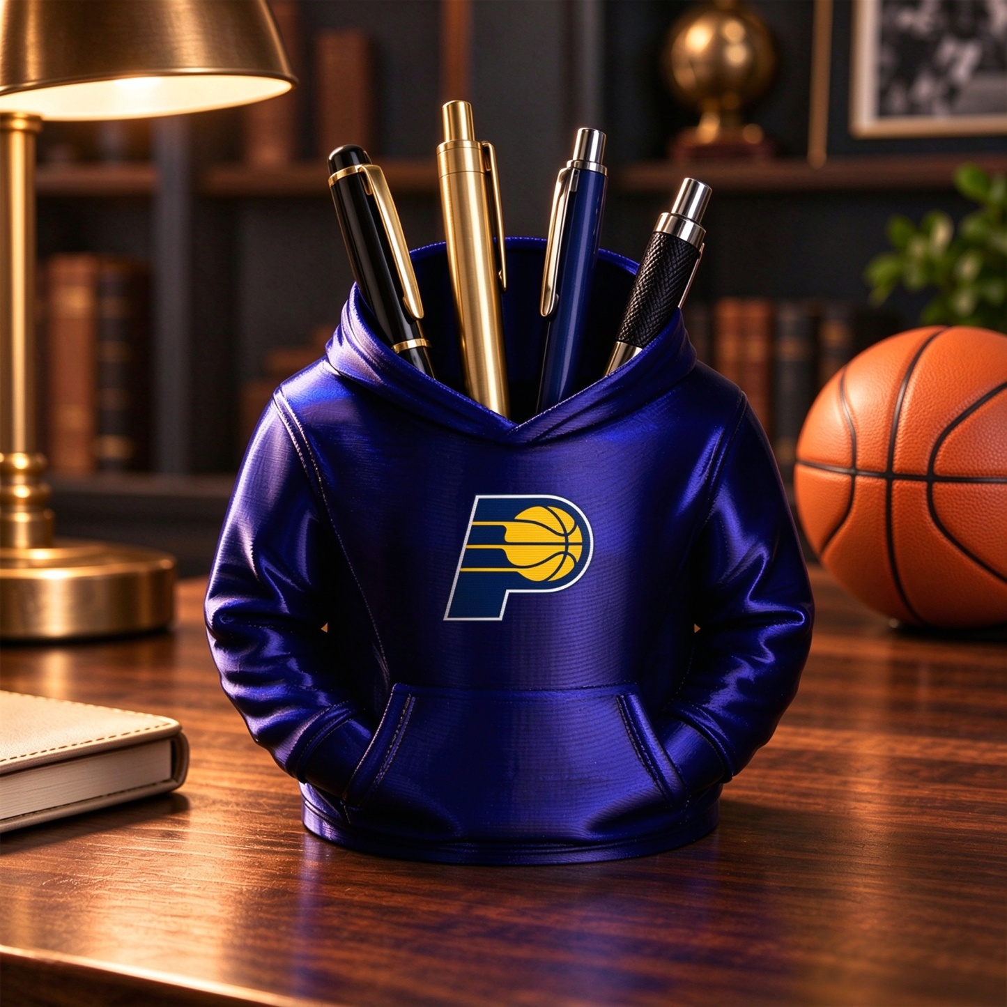 Basketball Hoodie Desk Organizer, Pen Pencil and Utensil Holder Fan Gift - 