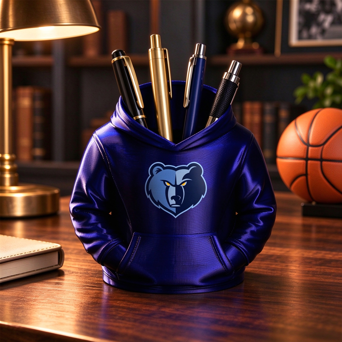 Basketball Hoodie Desk Organizer, Pen Pencil and Utensil Holder Fan Gift - 