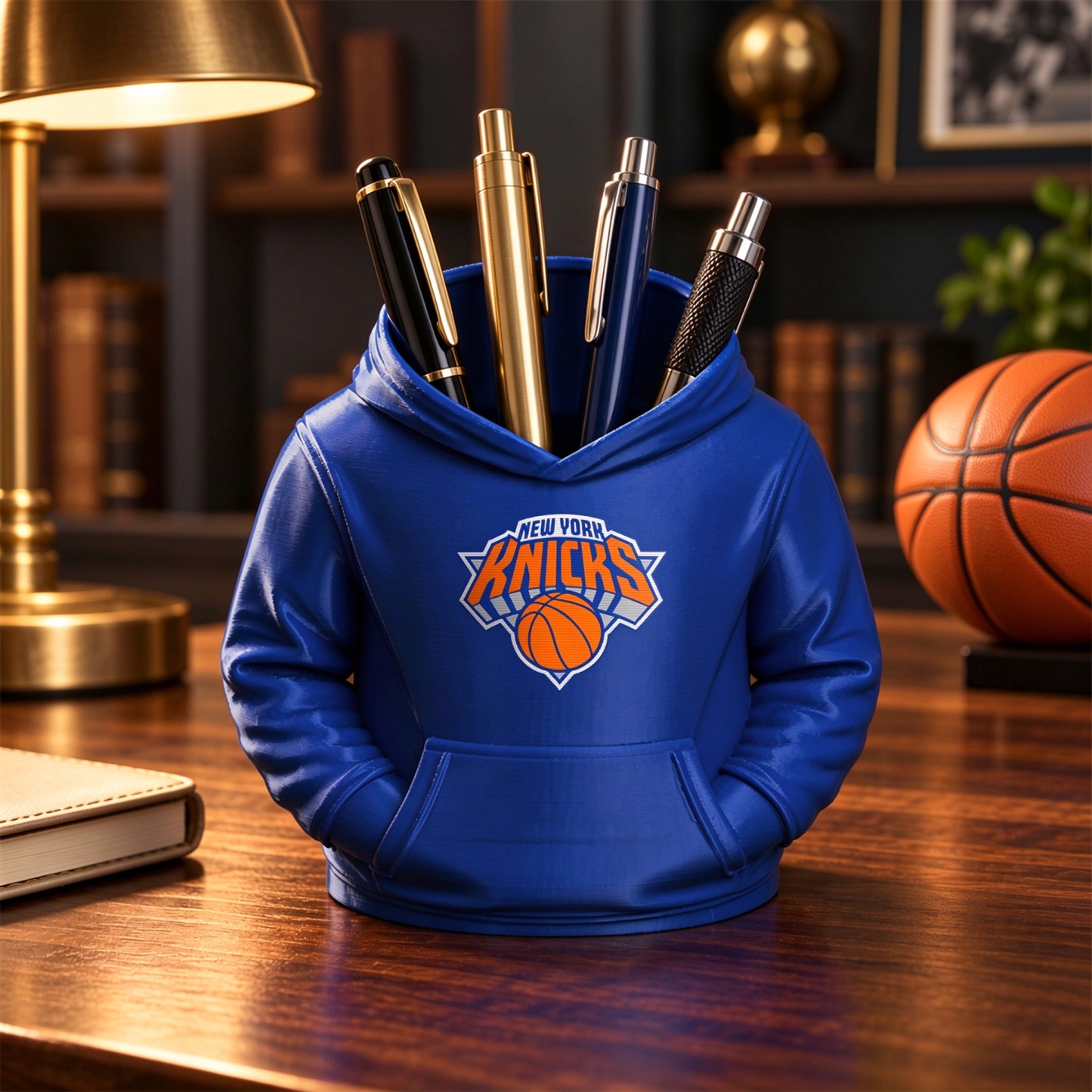Basketball Hoodie Desk Organizer, Pen Pencil and Utensil Holder Fan Gift - 