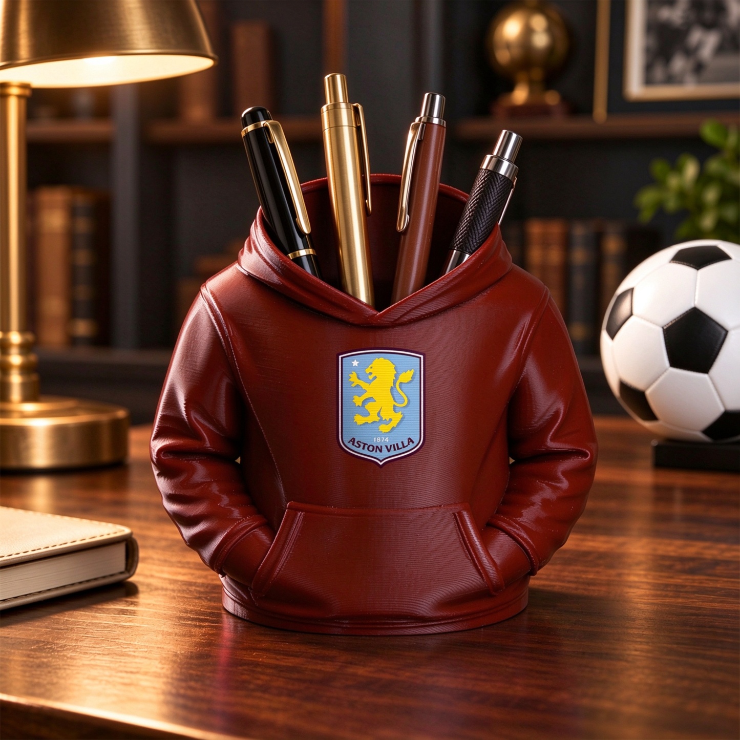 UK Football Hoodie Pen Holder 3D Printed Desk Organizer Soccer Fan Gift - 