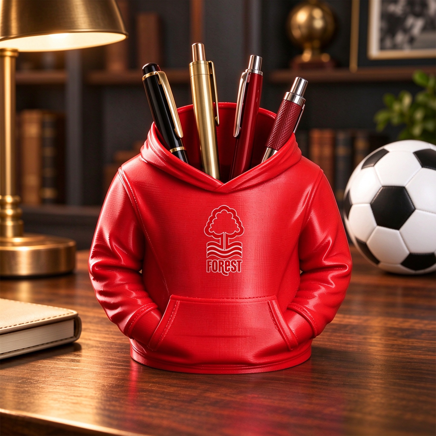 UK Football Hoodie Pen Holder 3D Printed Desk Organizer Soccer Fan Gift - 