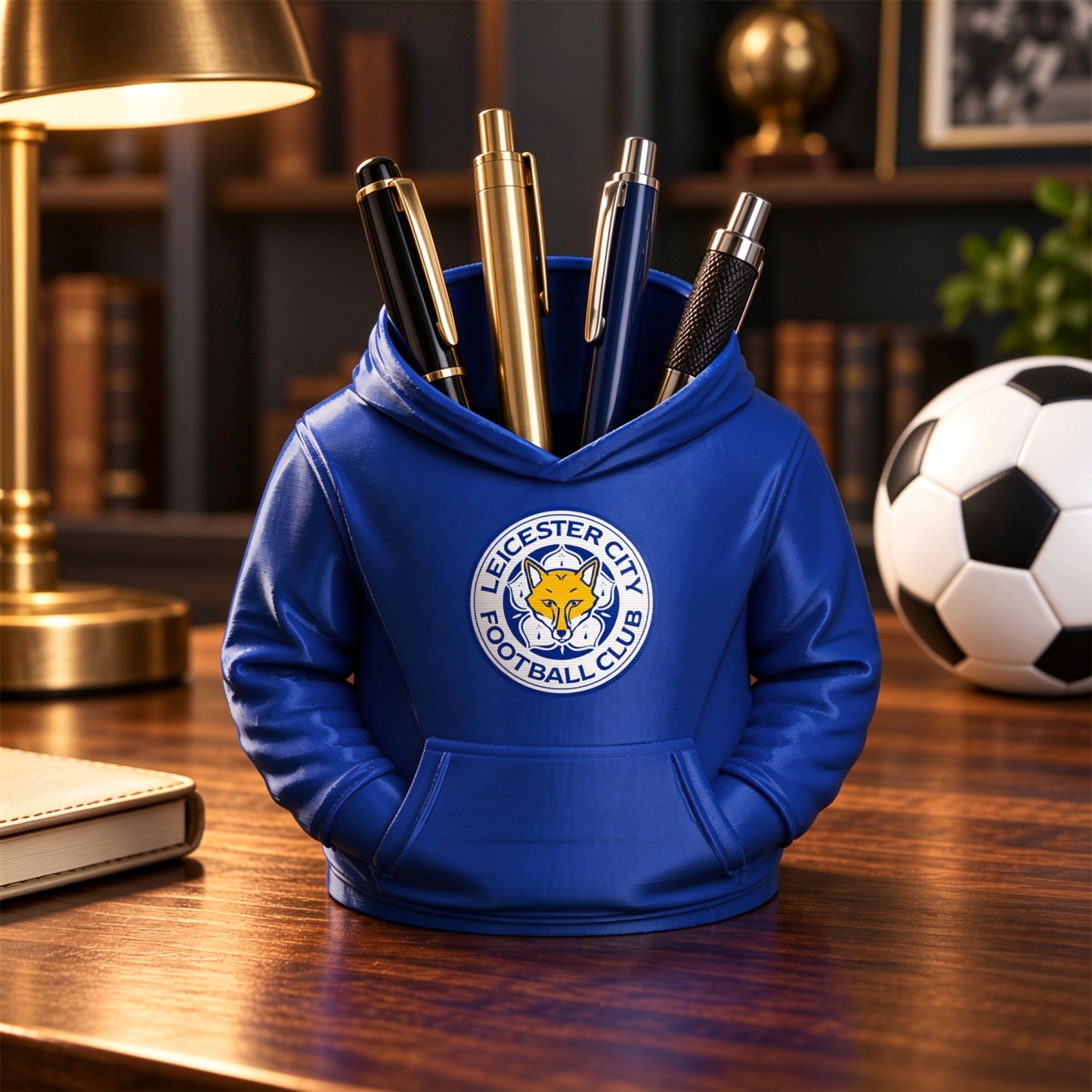 UK Football Hoodie Pen Holder 3D Printed Desk Organizer Soccer Fan Gift - 