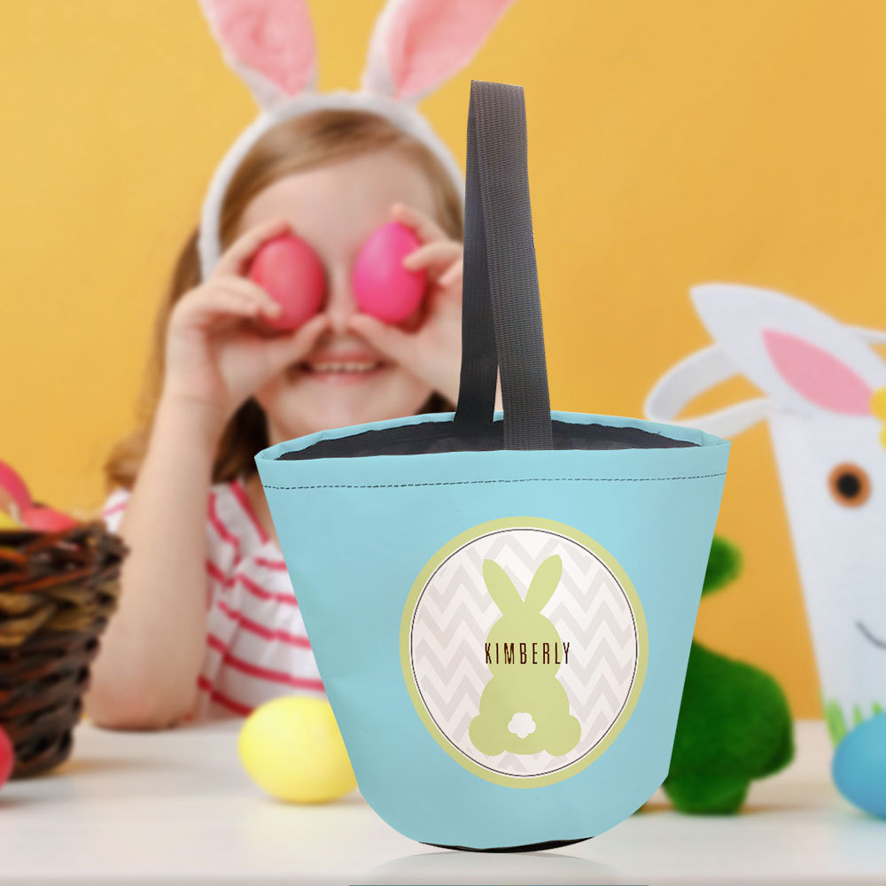 Personalized Name Easter Basket Custom Easter Bunny Basket Gifts for Kids