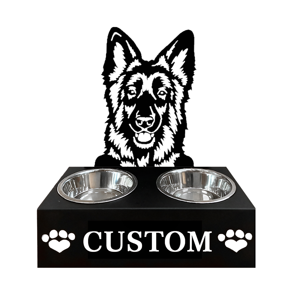 Pitbull Personalized Name Pet Food Bowl Holder
