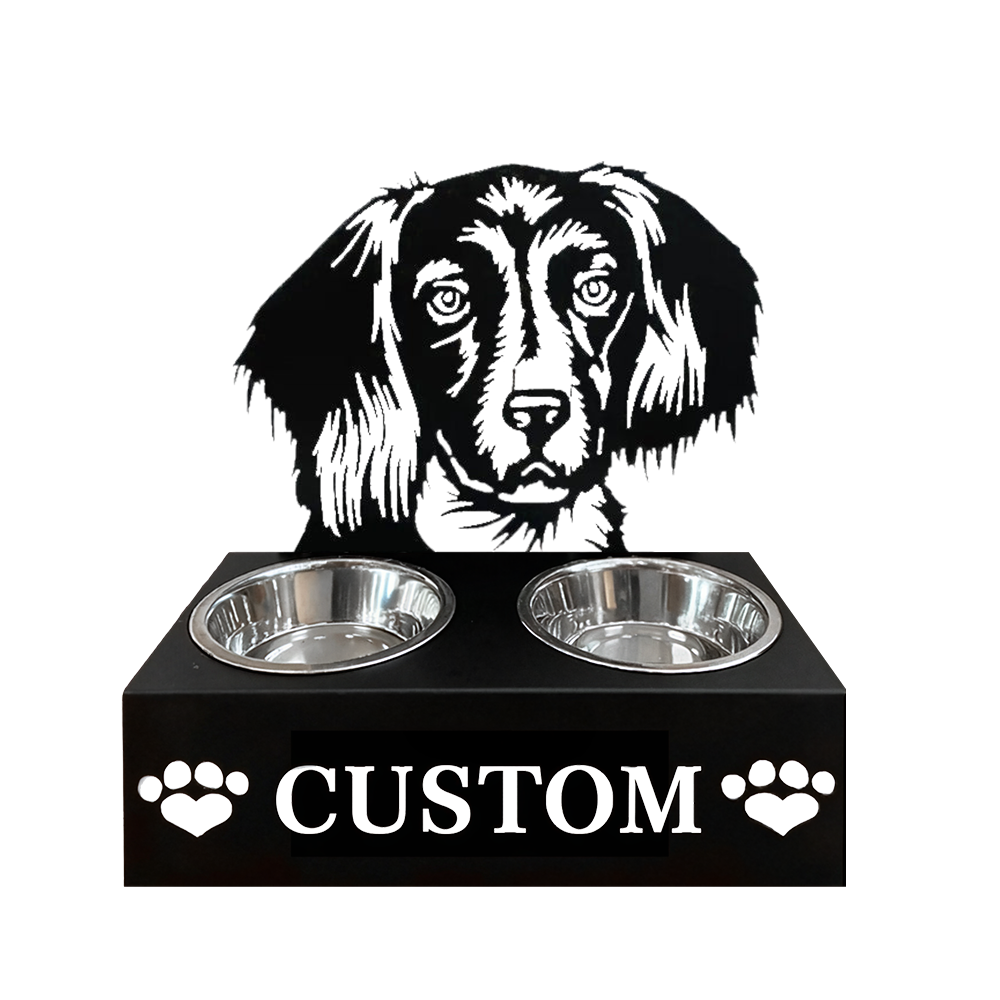 Pitbull Personalized Name Pet Food Bowl Holder
