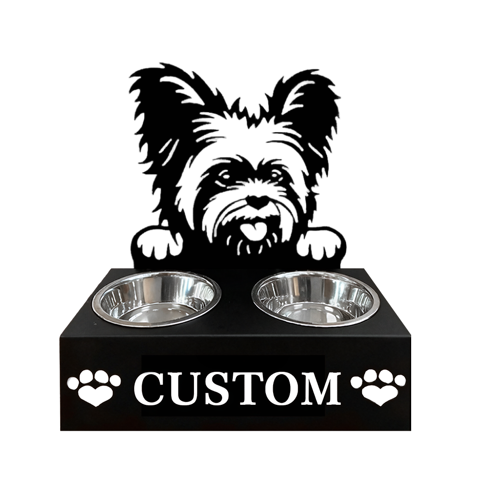 Pitbull Personalized Name Pet Food Bowl Holder