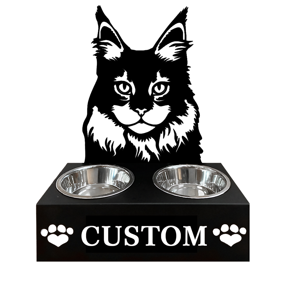 Pitbull Personalized Name Pet Food Bowl Holder