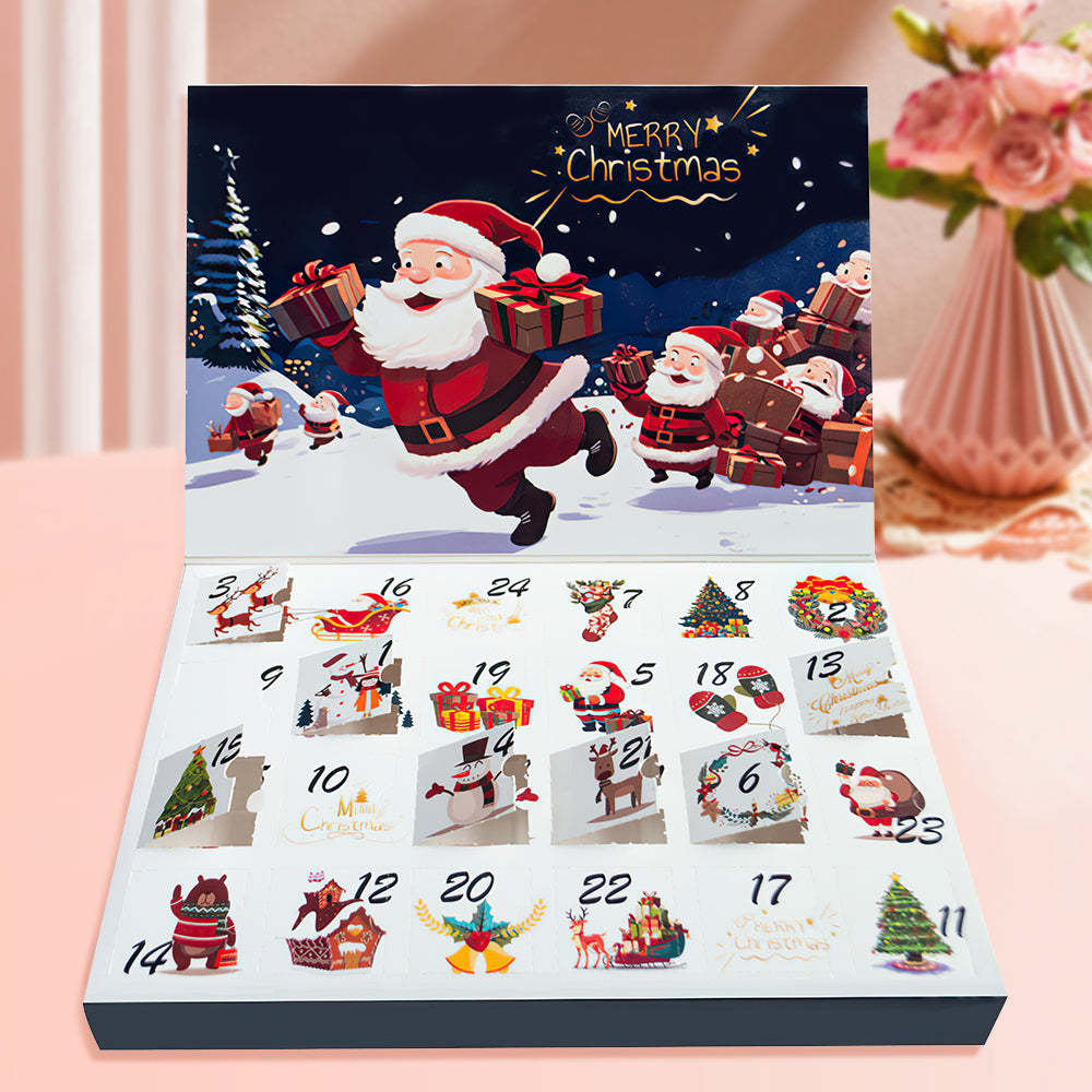 Custom Advent Calendar Christmas Jigsaw Puzzle Christmas Countdown Puzzle Toy Gift for Kids - 