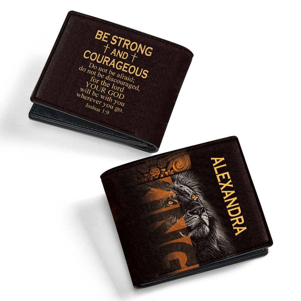 Be Strong | Personalized Name Folded Wallet For Men