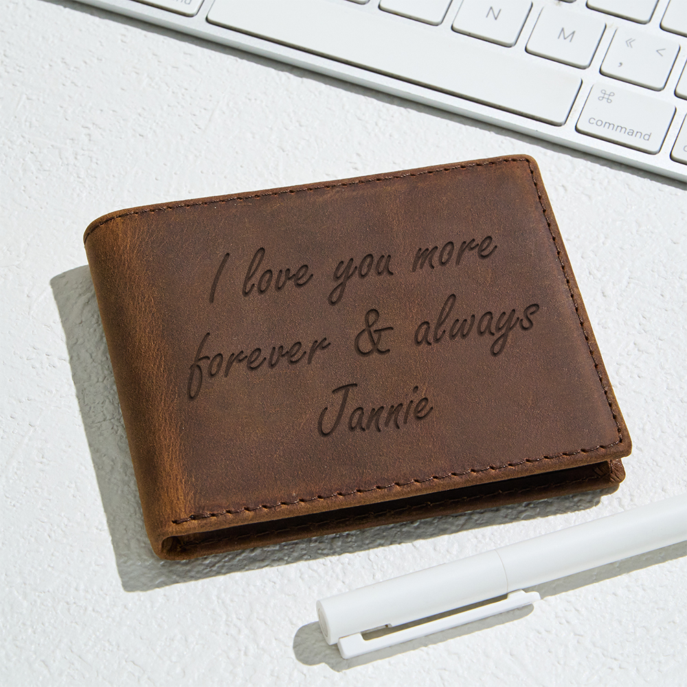 Personalized Men's Wallet, Genuine leather wallet, Gift for boyfriend, Gift for him, Valentine's Day gift, gift for my man, gift for husband