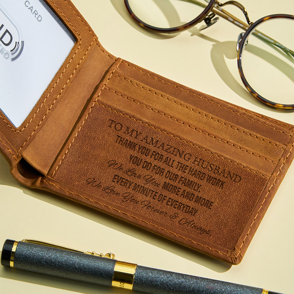 Personalized Men's Wallet, Genuine leather wallet, Gift for boyfriend, Gift for him, Valentine's Day gift, gift for my man, gift for husband