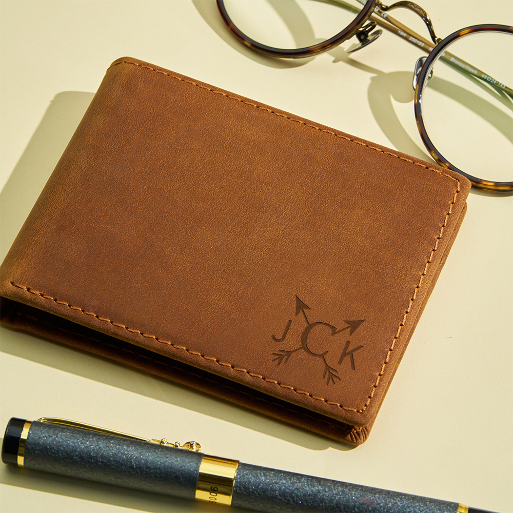 Personalized Men's Wallet, Genuine leather wallet, Gift for boyfriend, Gift for him, Valentine's Day gift, gift for my man, gift for husband