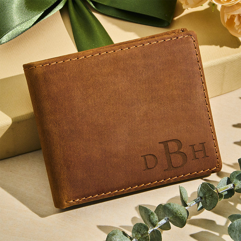 Personalized Men's Wallet, Genuine leather wallet, Gift for boyfriend, Gift for him, Valentine's Day gift, gift for my man, gift for husband
