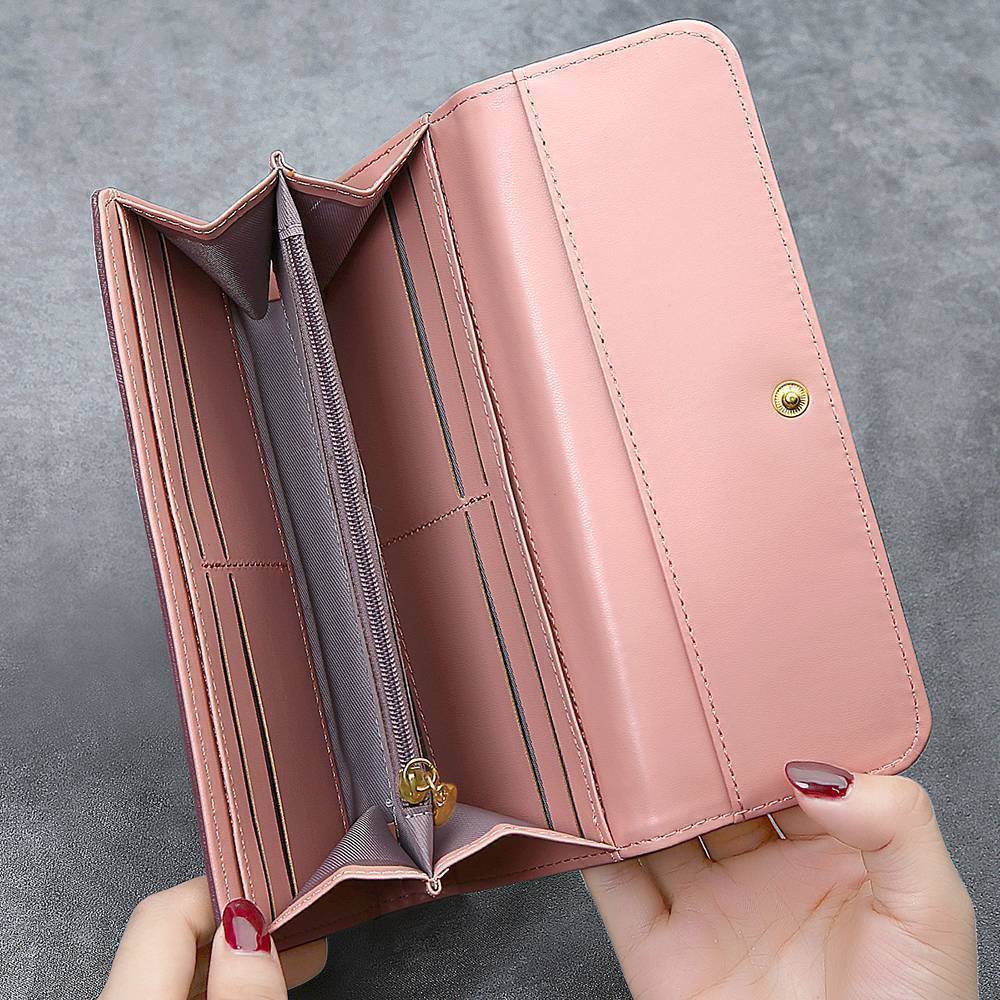Women's Custom Photo Engraved Wallet Red Christmas Gifts