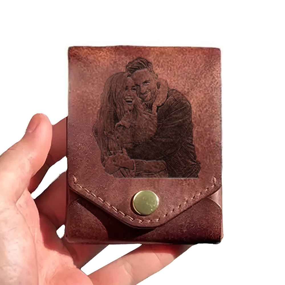 Retro Creative Magnetic Men's Wallet Winter Popular Fashion Solid Color Multi-Function Storage Card Holder - myphotowallet