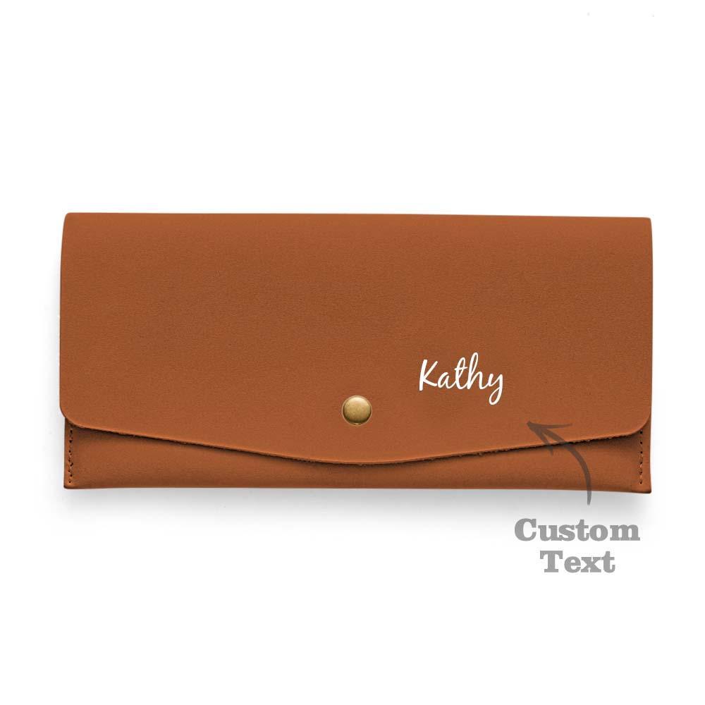 Personalized Bridesmaids Gift Slim Distressed Leather Women's Wallet leather Purse Wallet Gift for Her - Myphotowallet