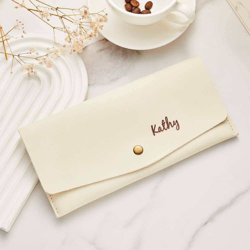 Personalized Bridesmaids Gift Slim Distressed Leather Women's Wallet leather Purse Wallet Gift for Her - Myphotowallet