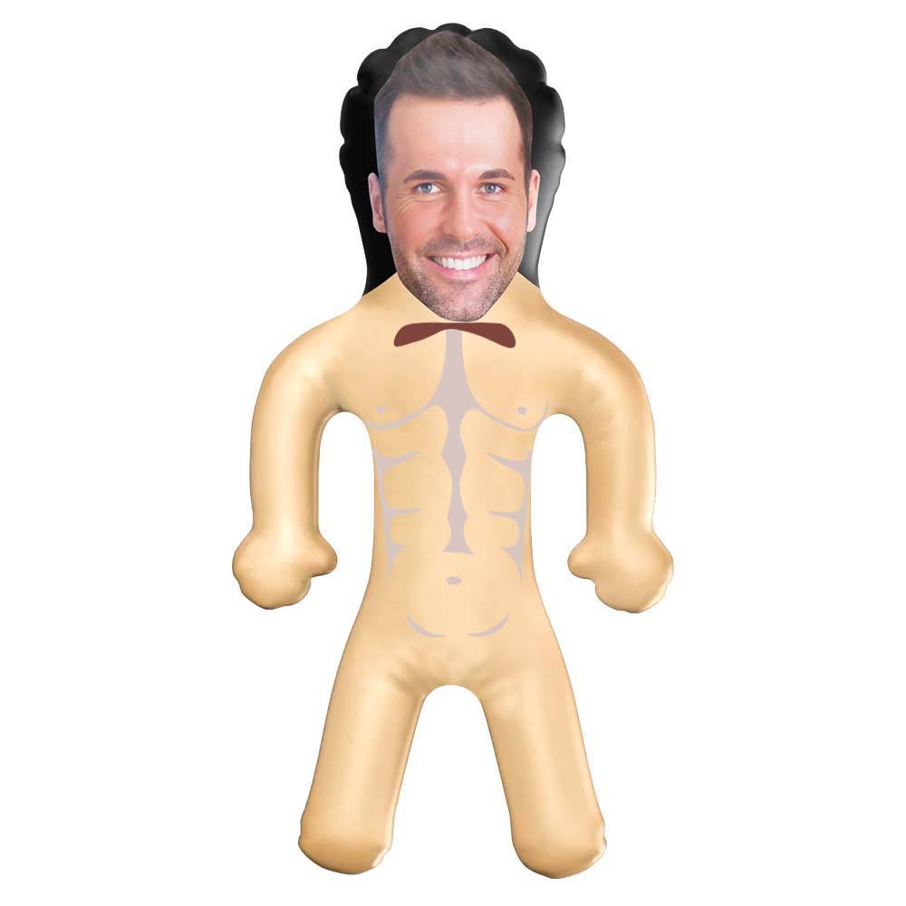 Personalized Groom Blow Up Dolls Funny Inflatable Man Printed Face Bachelorette Party Gift for Bride - GiftLab