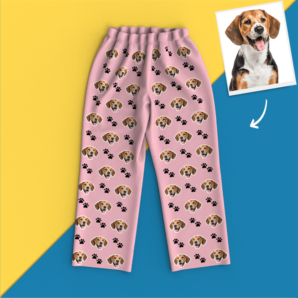 Custom Face Pajamas - Pet Footprint - 