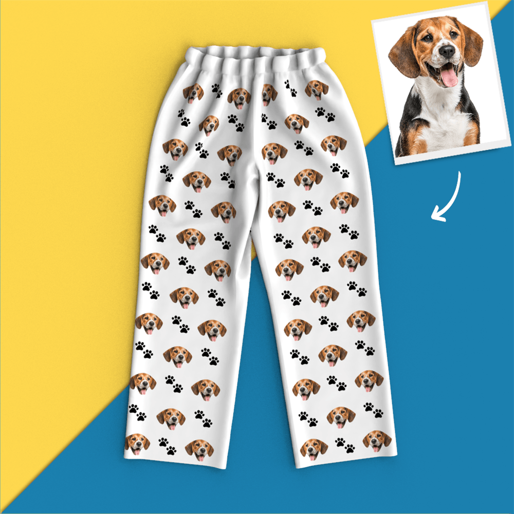 Custom Face Pajamas - Pet Footprint - 