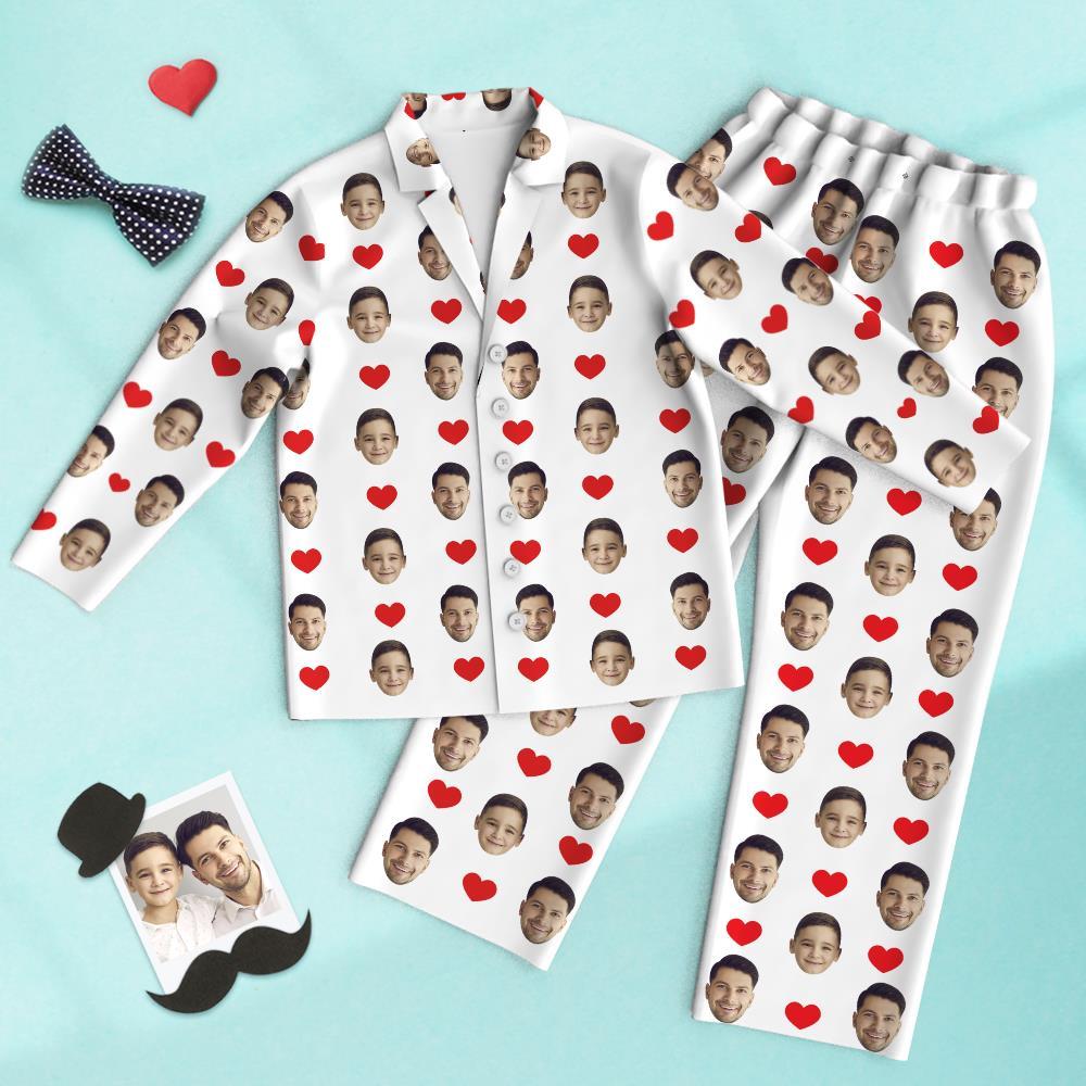 Custom Face Photo Pajamas - Heart - 