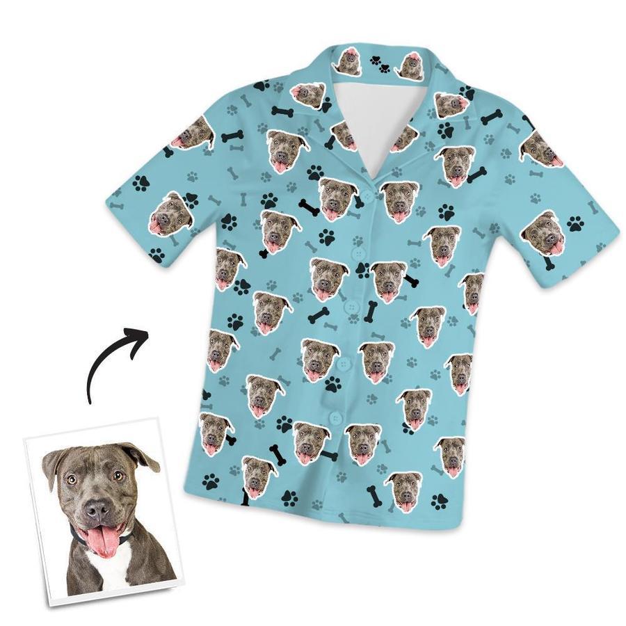 Customized Photo Short Sleeved Pajamas Home pajamas-Bone - 