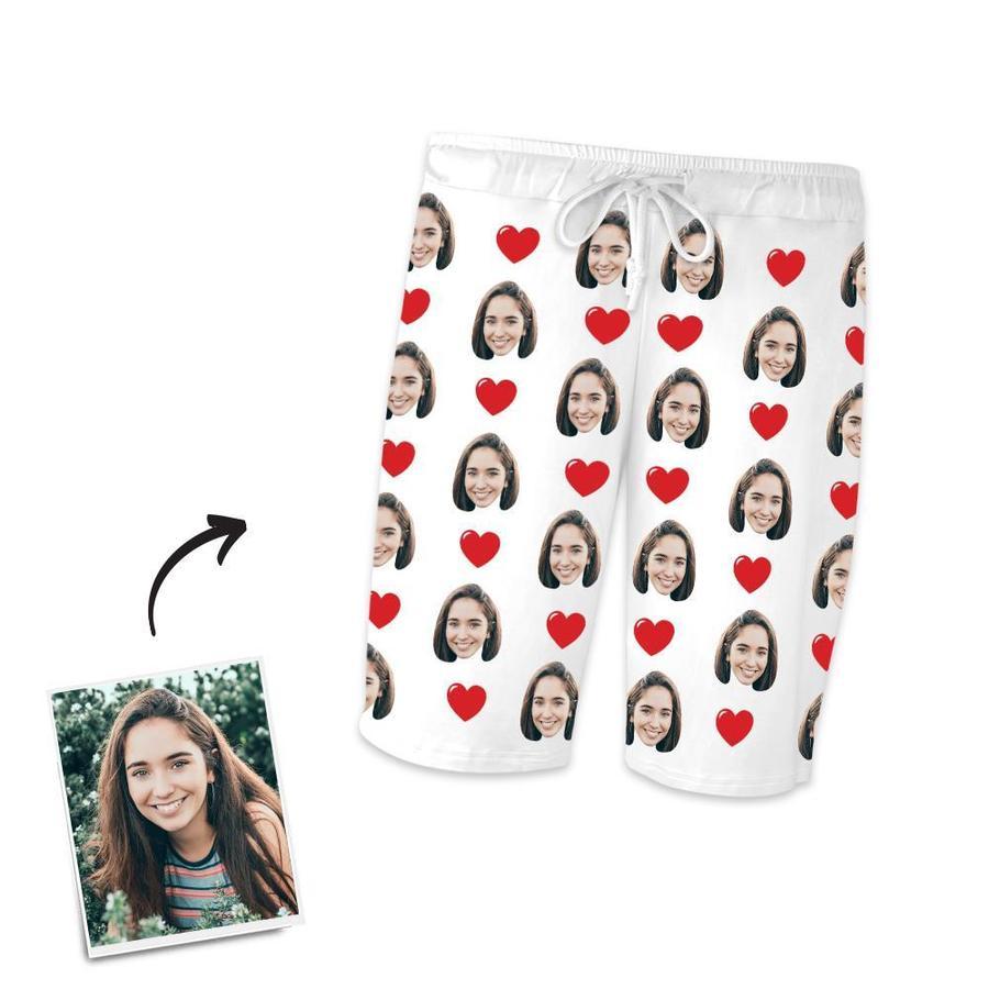 Customized Photo Short Sleeved Pajamas Home pajamas-Hearts - 
