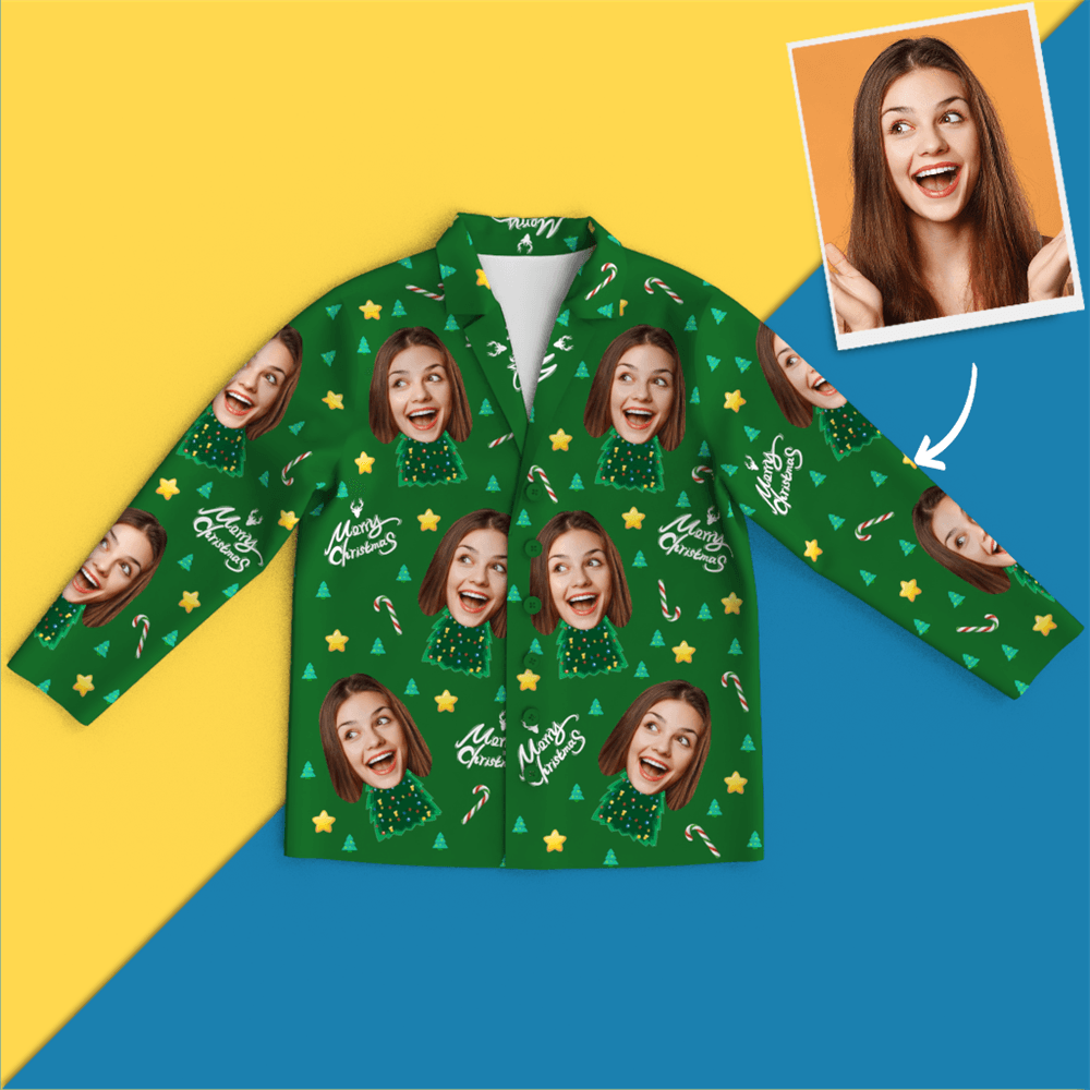 Custom Face Pajamas - Christmas Tree - 