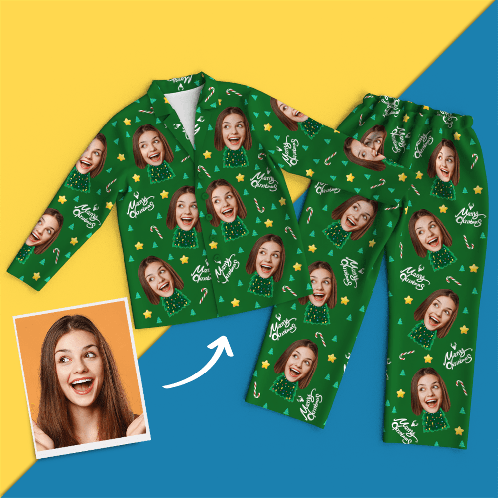 Custom Face Pajamas - Christmas Tree - 