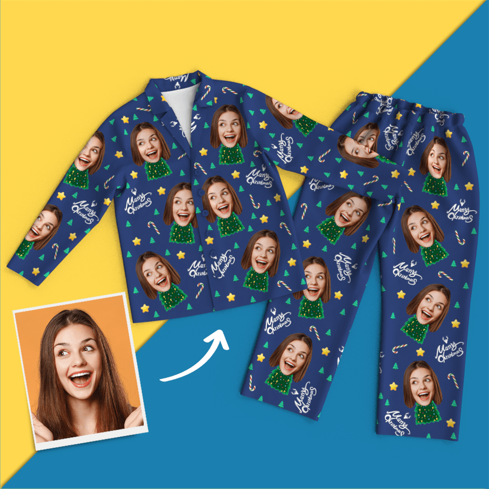 Custom Face Pajamas - Christmas Tree - 