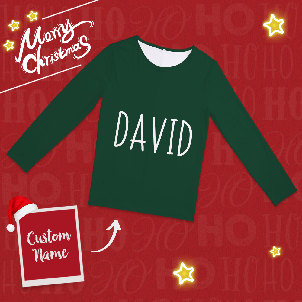 Custom Merry Christmas Pajamas Classic Red And Green Set - 