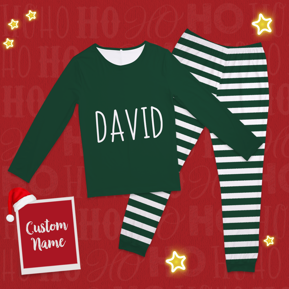 Custom Merry Christmas Pajamas Classic Red And Green Set - 