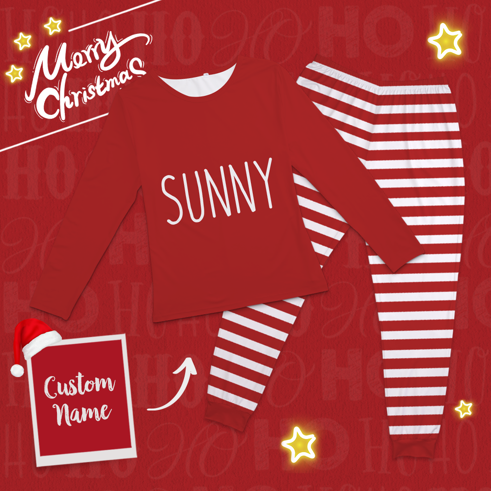 Custom Merry Christmas Pajamas Classic Red And Green Set - 