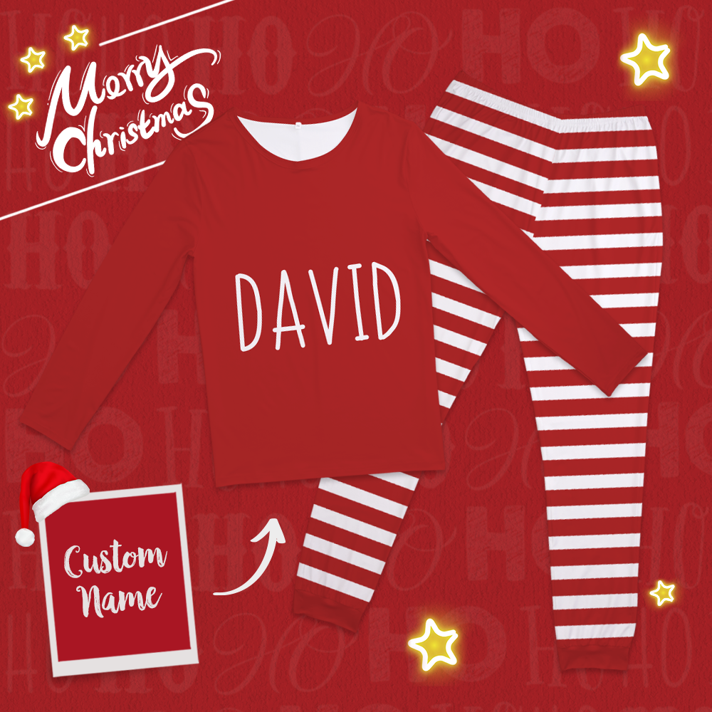 Custom Classic Red And Green Christmas Pajamas Set-Pajama Bottoms - 
