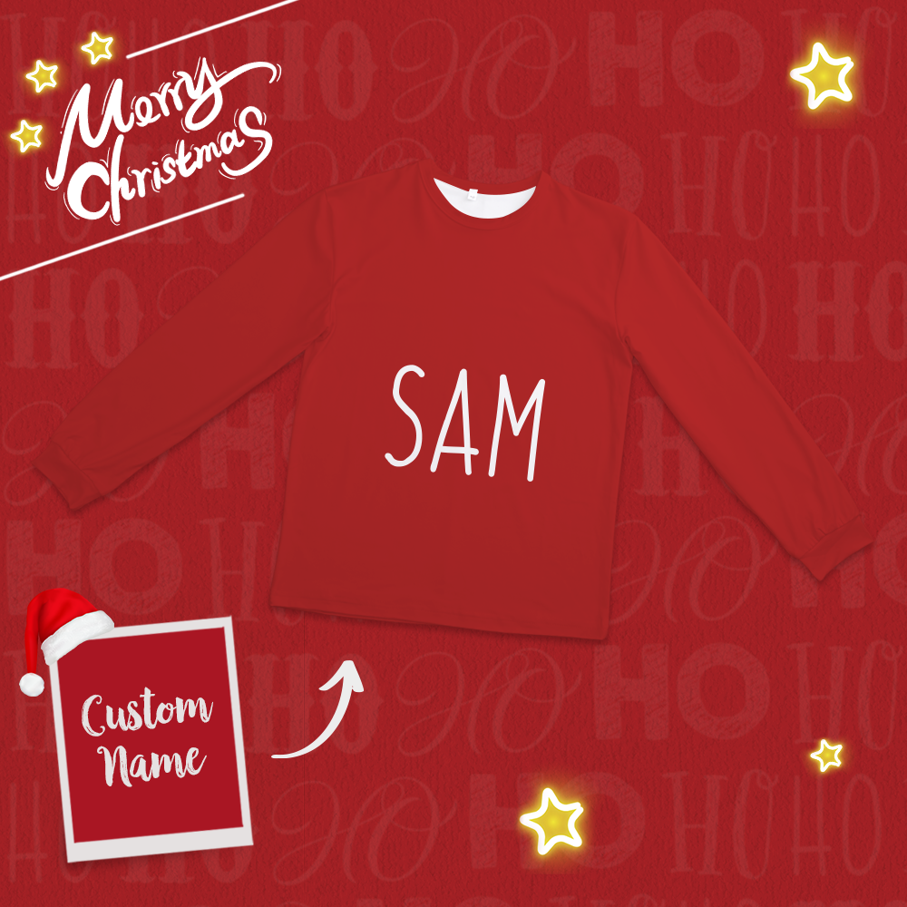 Custom Merry Christmas Pajamas Classic Red And Green Set - 