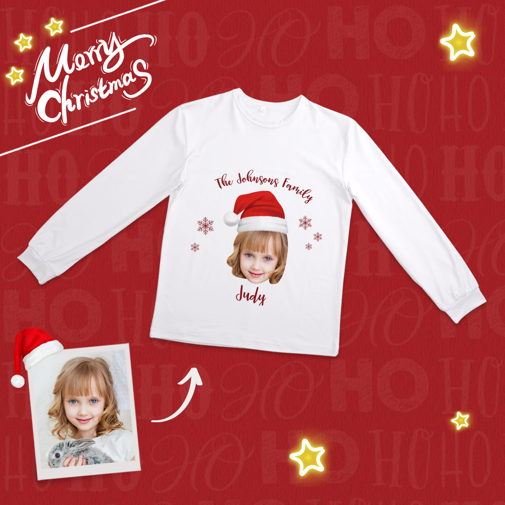 Custom Face Merry Christmas Personalized Pajamas-Pajama Tops - 