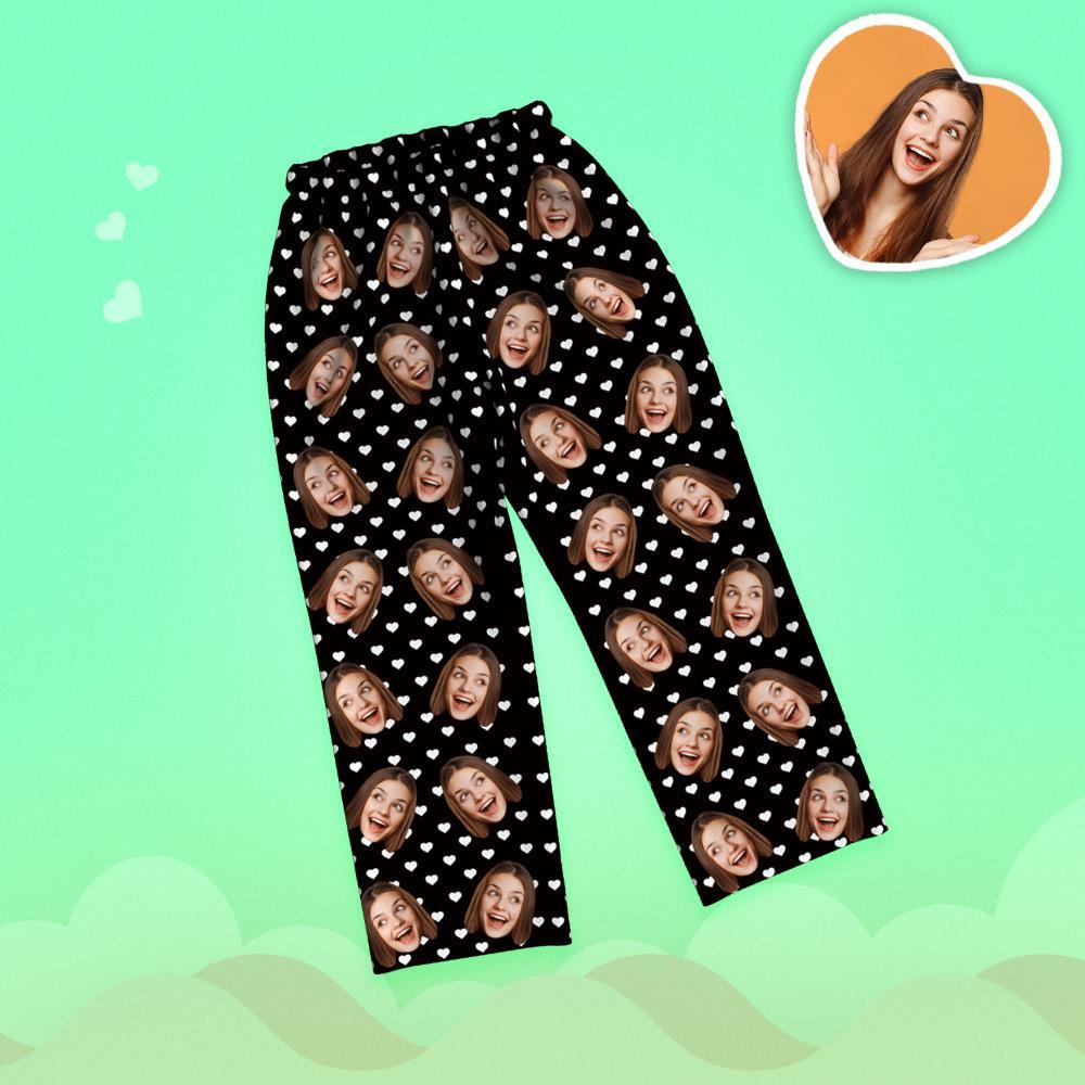 Custom Face Love Your Heart Printed Long Sleeve Pajamas - 