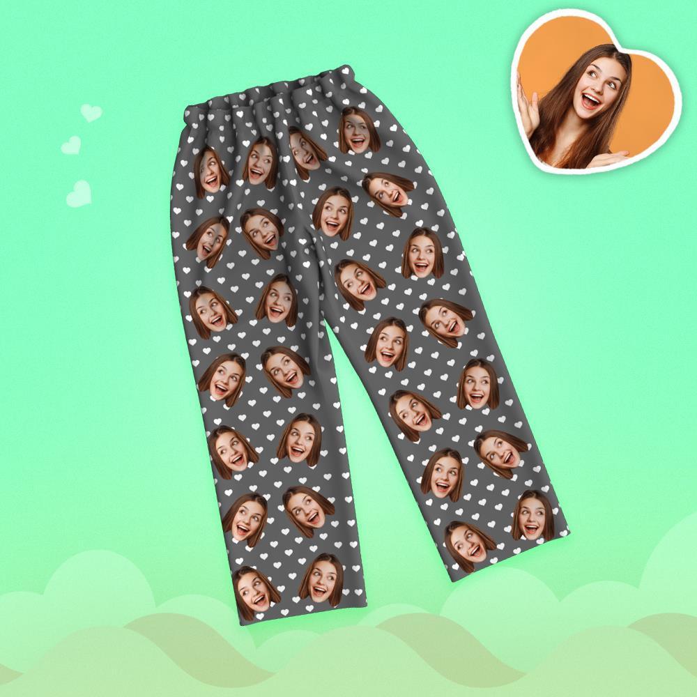 Custom Face Love Your Heart Printed Long Sleeve Pajamas - 
