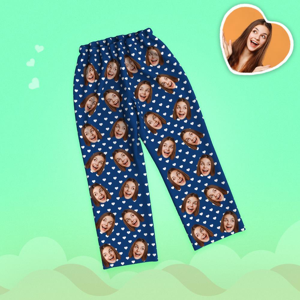 Custom Face Love Your Heart Printed Long Sleeve Pajamas - 