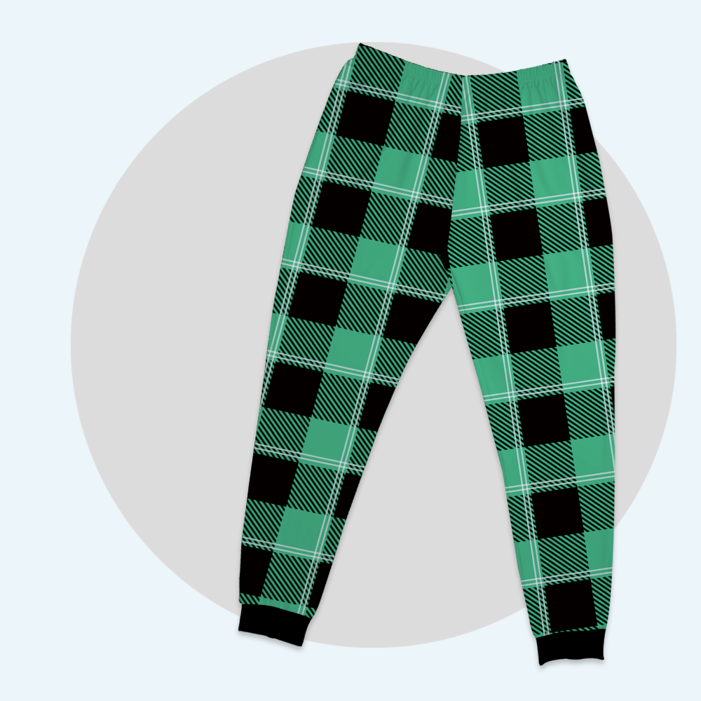 Custom Family Pajamas Classic Green Tartan Pants - 