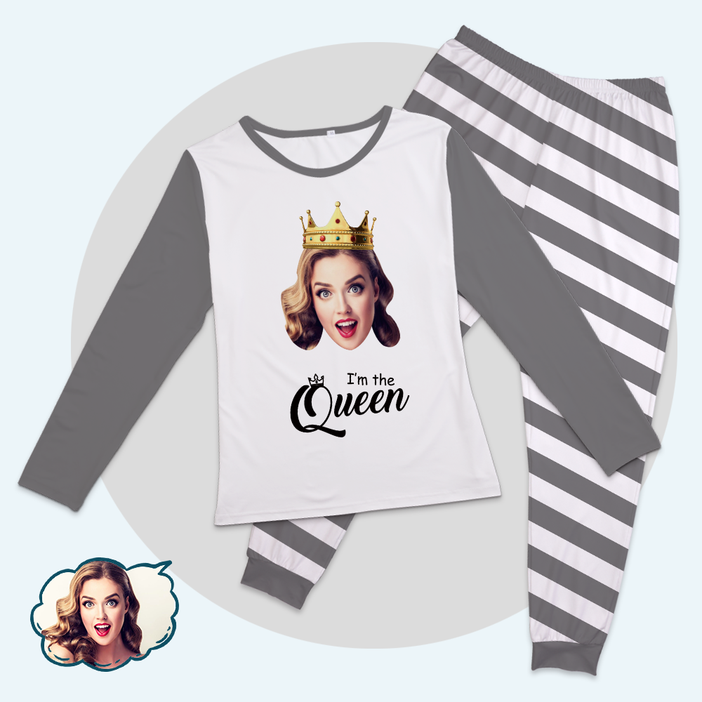 Custom Basic Pajama Pants King And Queen Matching Pajamas-I'm The Queen - 