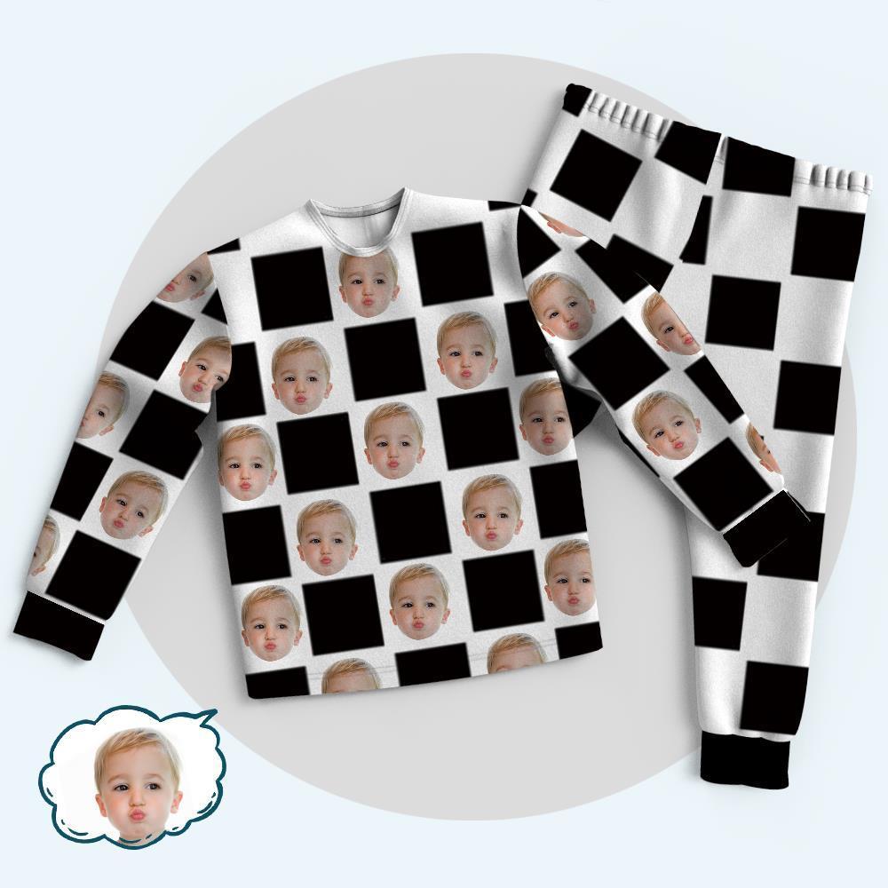 Custom Face Family Pajamas Set With Chess Board - 