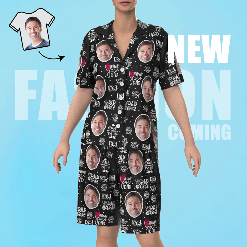 Custom Face Short Sleeve Pajamas Unique Love You Gift For Dad - 