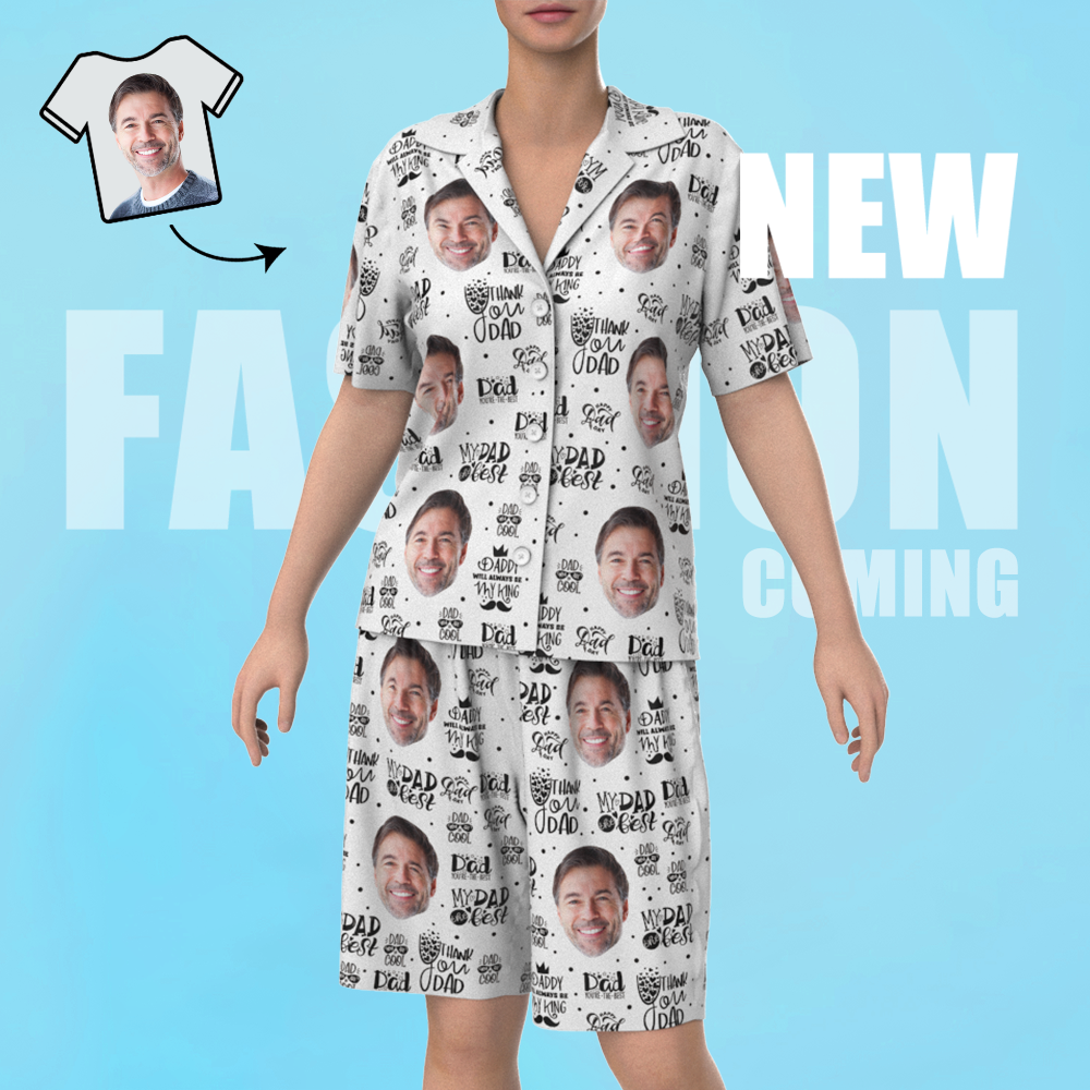 Custom Face Short Sleeve Pajamas Unique Love You Gift For Dad - 