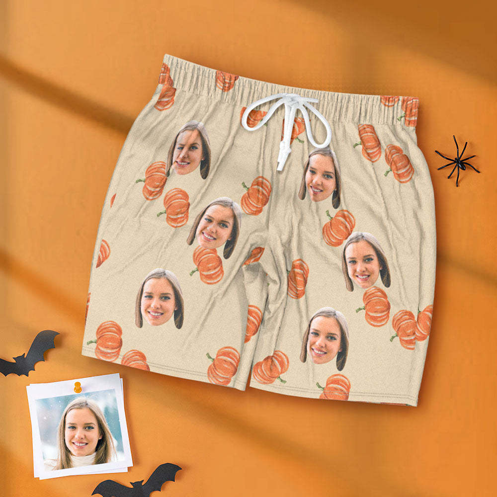 Custom Face Short Sleeved Pajamas Personalized Women's Sleepwear Hallowen Gifts For Her - 