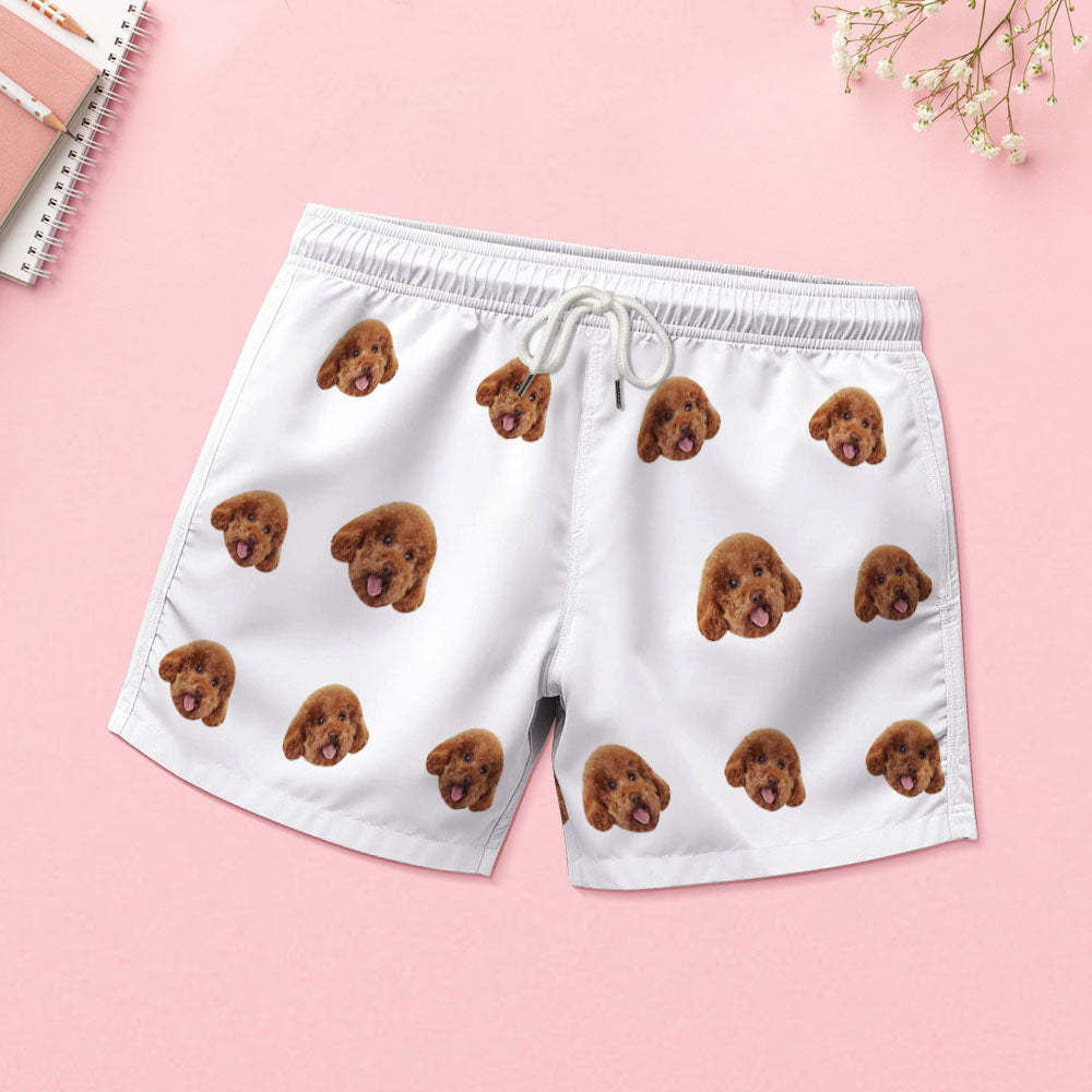 Custom Face Pajamas White Funny Pet Face Women Short Pajama Set Gift for Women - 