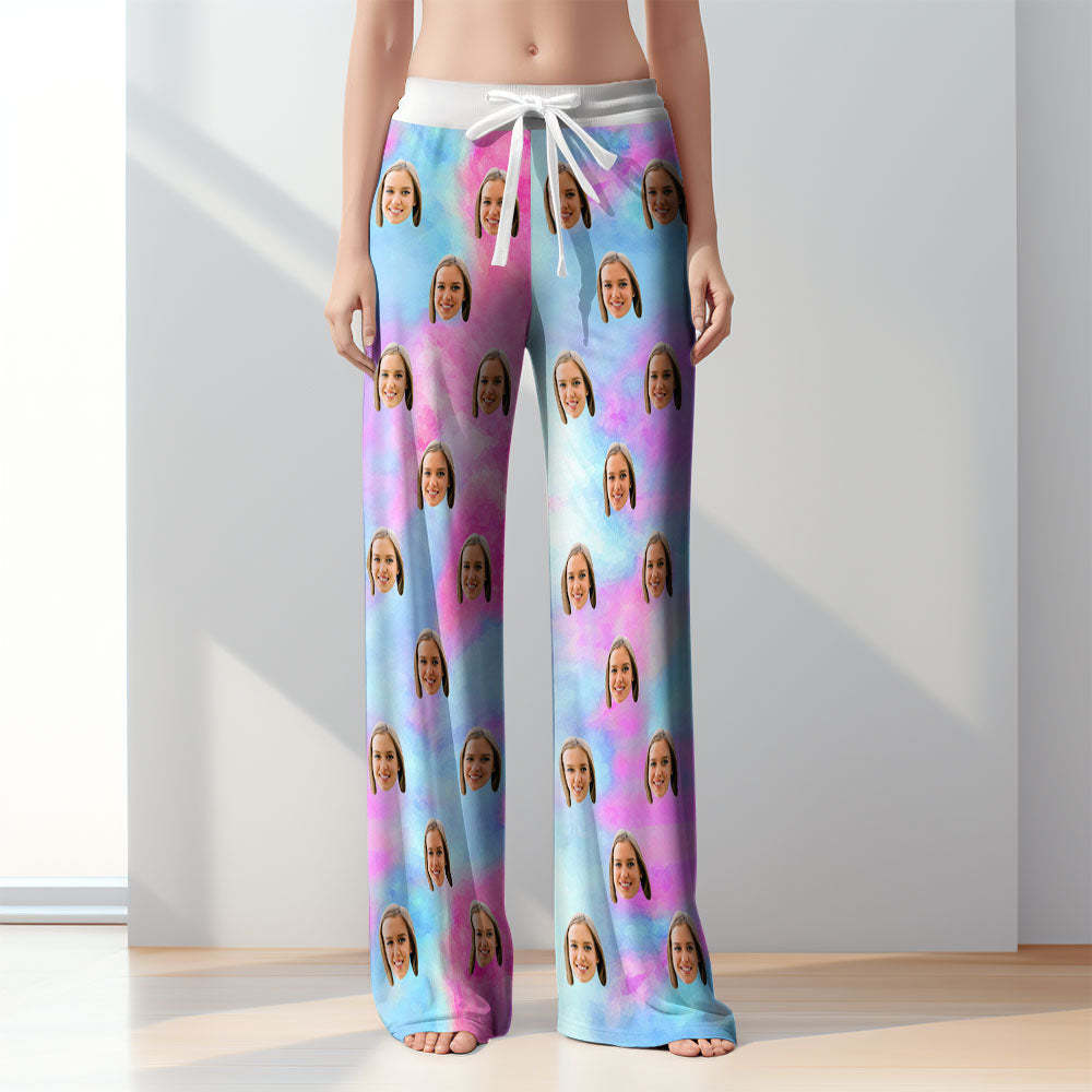 Custom Women Tie-dye Pajamas Pants Gradient Color Pajamas Pants - 
