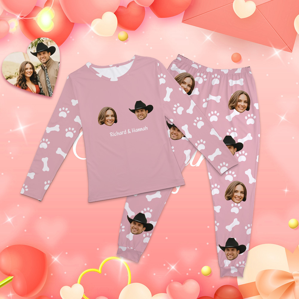 Custom Photo Pet Faces - Gift For Dog Lovers, Cat Lovers - Personalized Unisex Pajamas Set Pajamas For Family - 