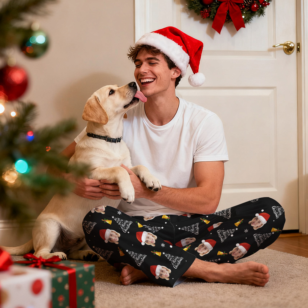 Personalize Christmas Pajamas with Face,Pajamas with Photo,Custom Pajama Pants,Family Pajamas,Mens Pajamas,Women's Pajamas,Christmas Gifts
