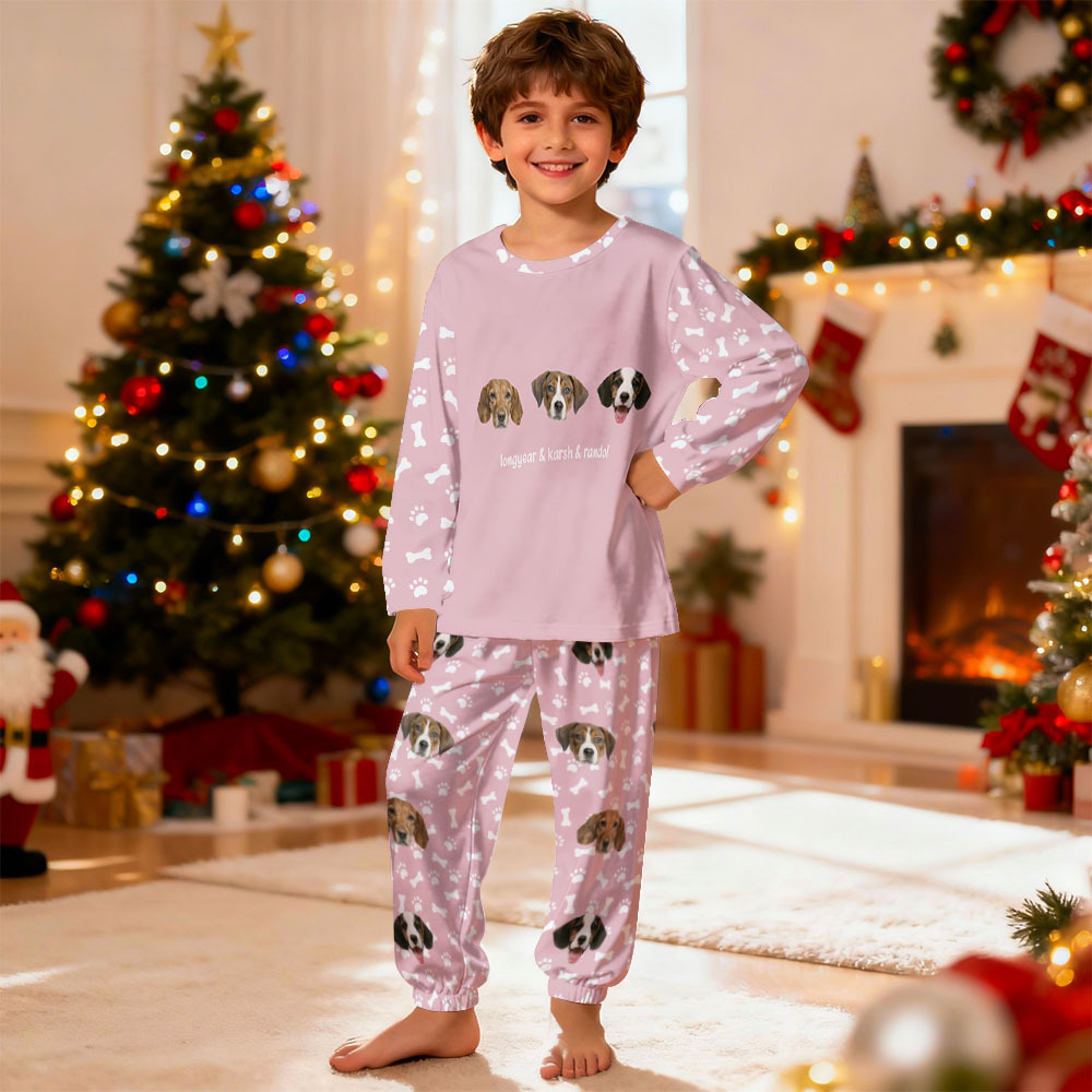 Custom Photo Pet Faces - Gift For Dog Lovers, Cat Lovers - Personalized Unisex Pajamas Set Pajamas For Family - 